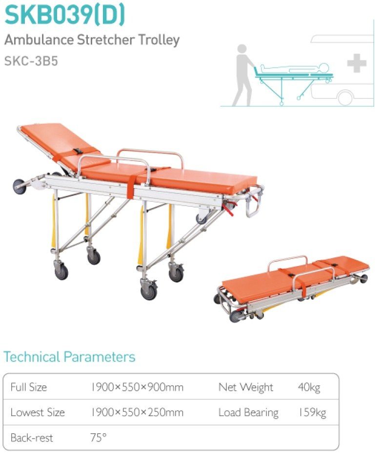 SKC-3B5 Ambulance stretcher trolley SKB039(D) product image